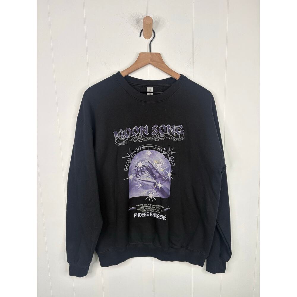 Phoebe Bridgers Moon Song Sweatshirt Medium Black Purple Whimsygoth Emo